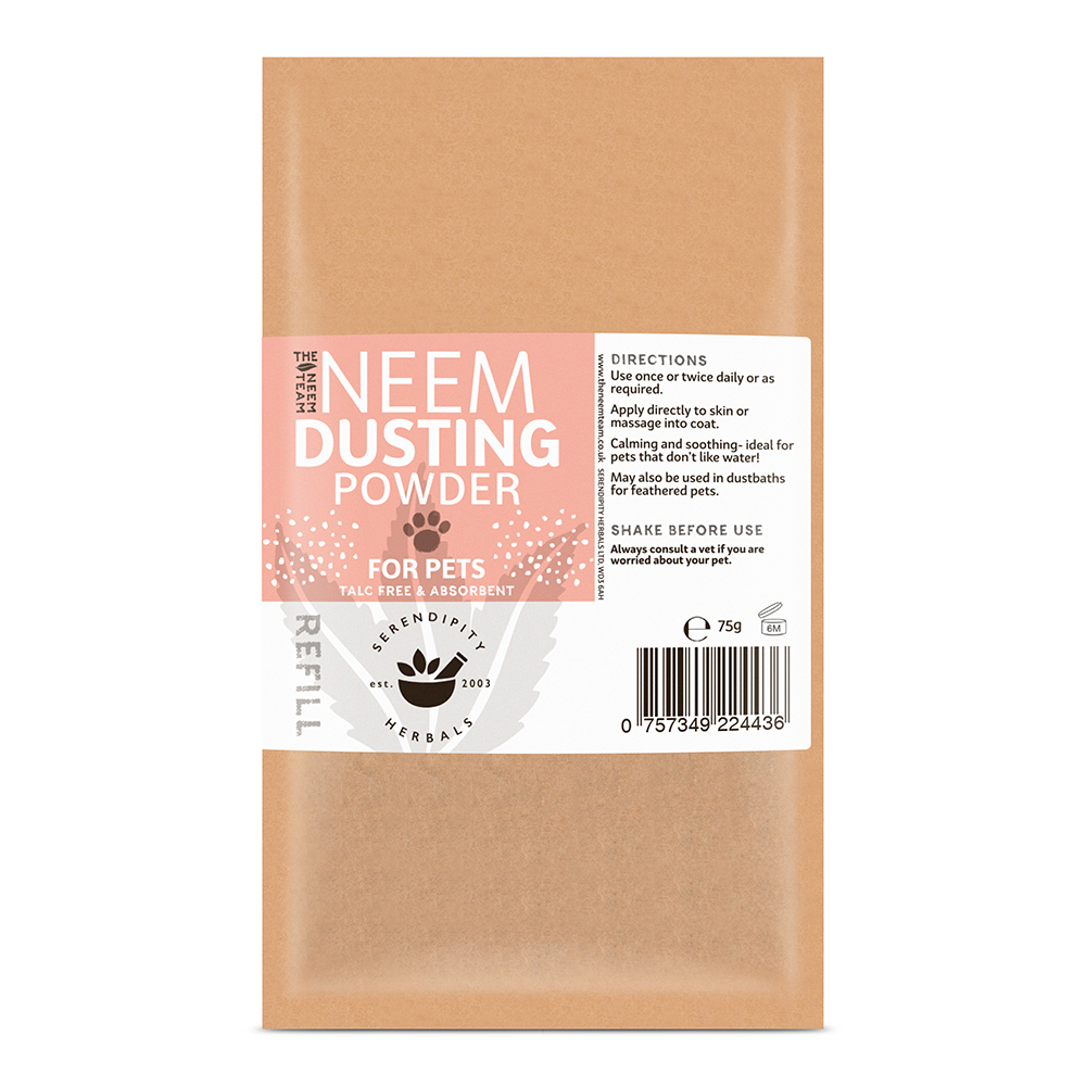 Neem Team - Dusting Neem & Kaolin Powder for pets - Serendipity Herbals
